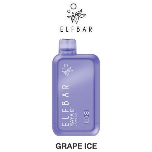 ELF BAR RAYA D1  DISPOSABLE VAPE 13000 PUFFS GRAPE ICE