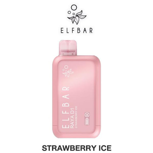 ELF BAR RAYA D1 DISPOSABLE VAPE 13000 PUFFS STRAWBERRY ICE