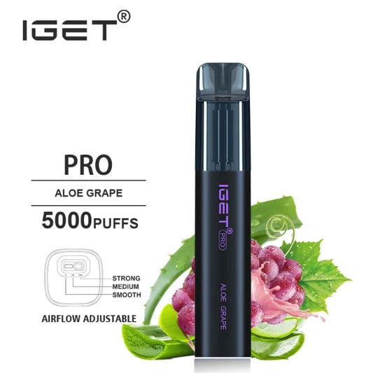 IGET PRO Disposable Vape 5000 Puffs Aloe Grape