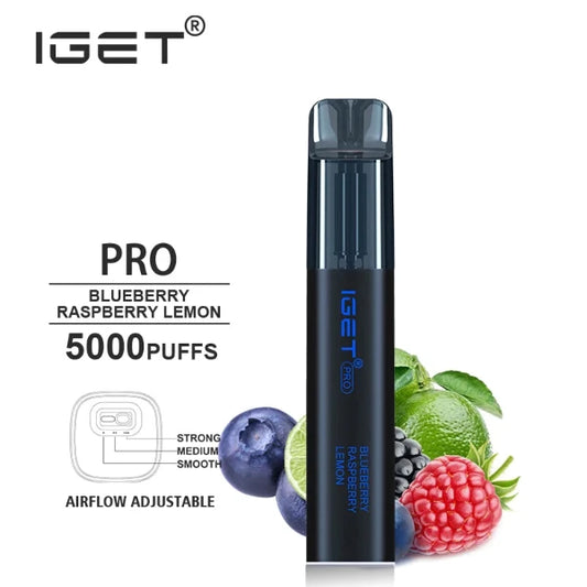 IGET PRO 5000 Puffs Disposable Vape Blueberry Raspberry Lemon