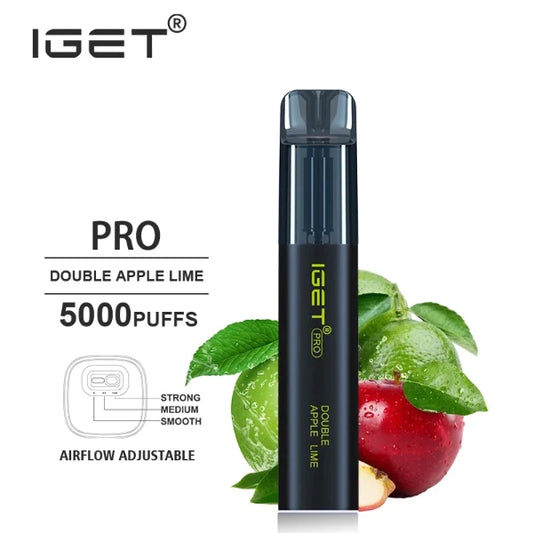 IGET PRO Disposable Vape 5000Puffs Double Apple Lime