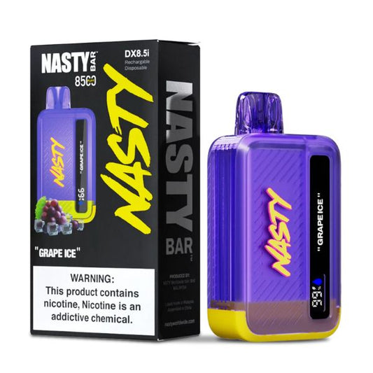 NASTY BAR 8500 PUFFS DISPOSABLE VAPE - GRAPE ICE - VapeBro