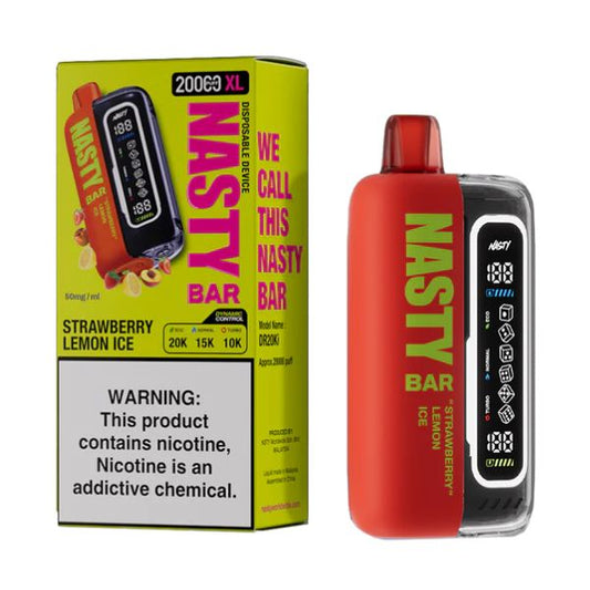 NASTY BAR XL 20000 DISPOSABLE VAPE 20000 PUFFS - STRAWBERRY LEMON ICE - VapeBro