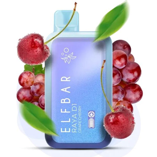 Elf Bar Raya D1 disposable vape grape cherry